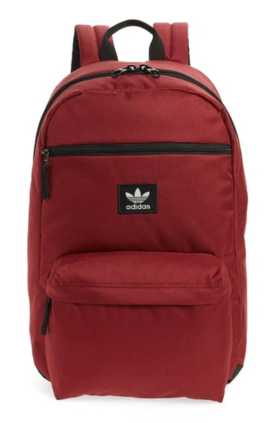 Shop Adidas Originals Adidas Original National Backpack - Red In Noble Maroon/ Black