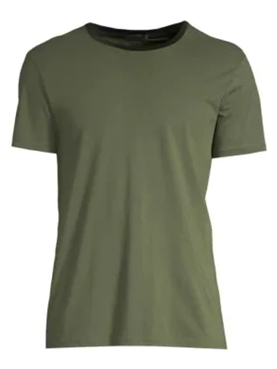 Shop Atm Anthony Thomas Melillo Men's Contrast-collar Cotton Tee In Beetle Combo