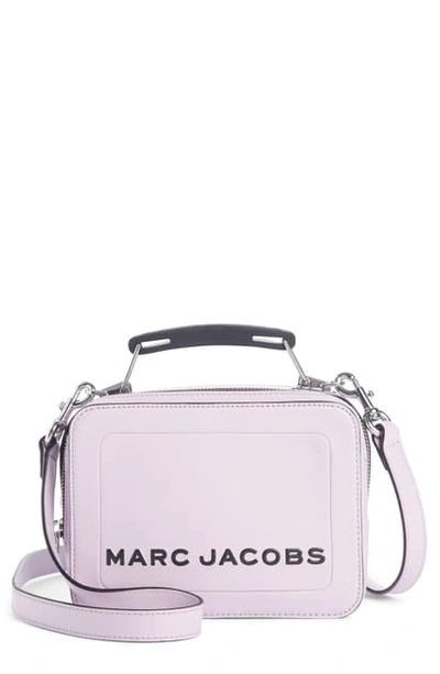 Shop Marc Jacobs The Box 20 Leather Crossbody Bag In Light Purple