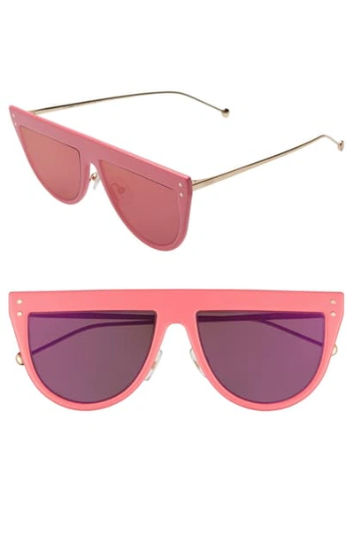 Shop Fendi 55mm Flat Top Sunglasses In Pink