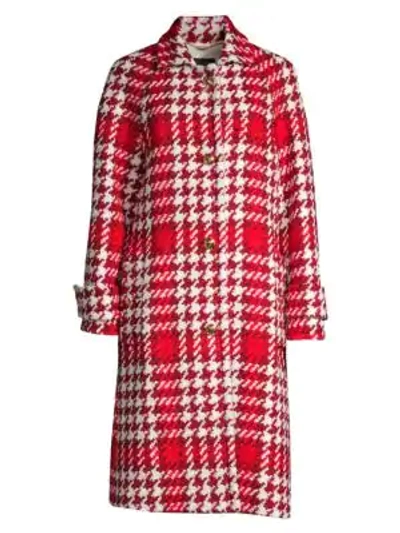 Shop Escada Myrna Houndstooth Tweed Coat In Natural