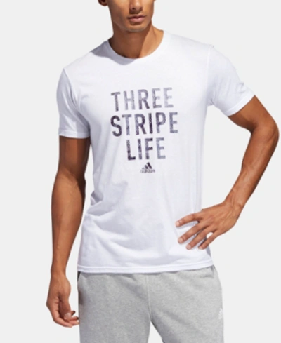 Shop Adidas Originals Adidas Men's Climalite Graphic T-shirt In White