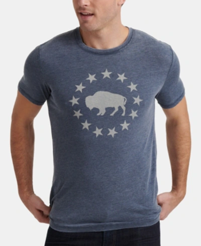 Shop Lucky Brand Men's Buffalo Graphic T-shirt In American Navy