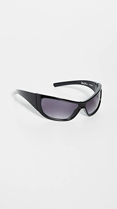 Shop Le Specs The Monster Sunglasses In Black/smoke Grad