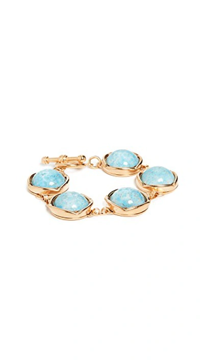 Shop Brinker & Eliza Into The Deep Bubble Bracelet In Gold/blue