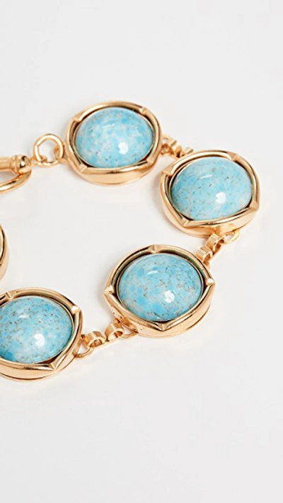 Shop Brinker & Eliza Into The Deep Bubble Bracelet In Gold/blue