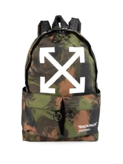 Shop Off-white Quote Camo Backpack In Camo White