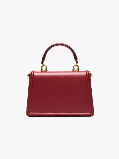 Shop Dolce & Gabbana Red Devotion Mini Leather Tote Bag