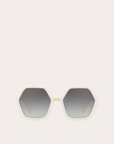 Valentino Eyewear V-Hexagon oversized-frame Sunglasses - Farfetch