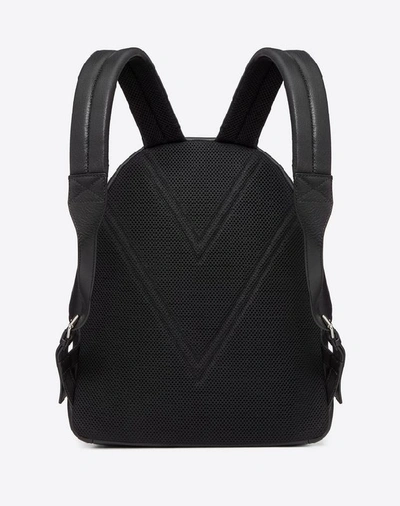 Shop Valentino Garavani Uomo Rockstud Goatskin Backpack In Black