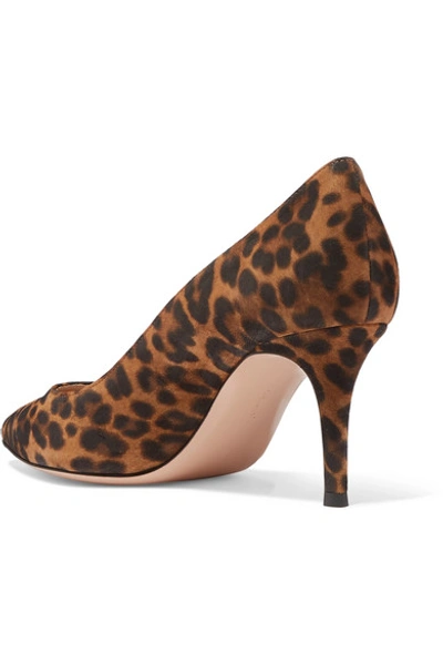 Shop Gianvito Rossi 70 Leopard-print Suede Pumps In Leopard Print