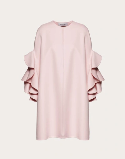 Shop Valentino Compact Drap Cape In Pink