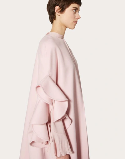 Shop Valentino Compact Drap Cape In Pink