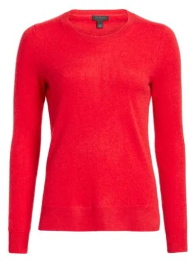 Shop Saks Fifth Avenue Collection Cashmere Roundneck Sweater In Fireball