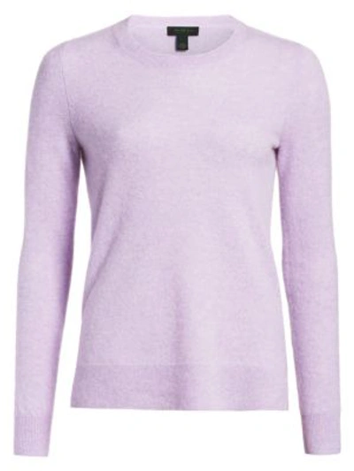 Shop Saks Fifth Avenue Women's Collection Cashmere Roundneck Sweater In Iris Heather