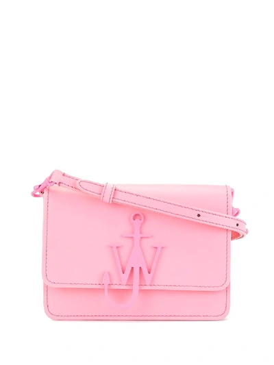 Shop Jw Anderson Logo Plaque Mini Bag - Pink