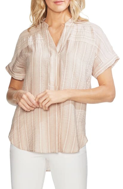 Shop Vince Camuto Desert Stripe Top In Rose Clay