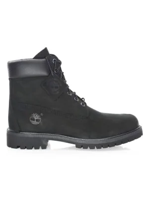 timberland black leather waterproof work boots