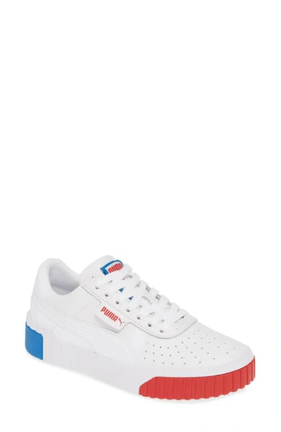 Shop Puma Cali Sneaker In White/ Red/ Indigo