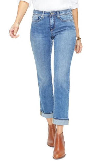 Shop Nydj Marilyn Cuff Ankle Straight Leg Jeans In Rhodes