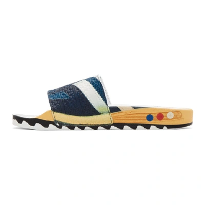 Shop Raf Simons Navy Adidas Originals Edition L.a. Adilette Slides In 00043 Navy