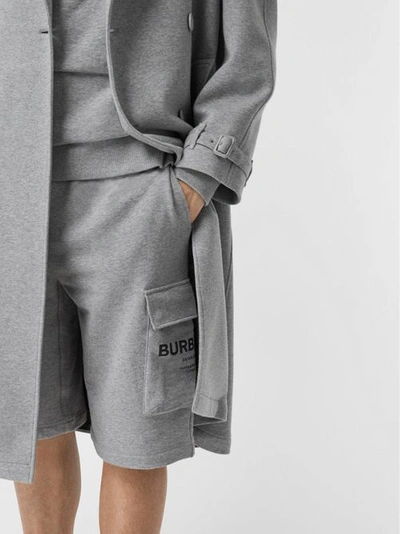 Shop Burberry Cotton Jersey Trench Coat In Pale Grey Melange