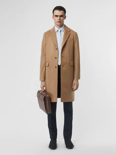 Shop Burberry Wool Cashmere Tailored Coat In Camel