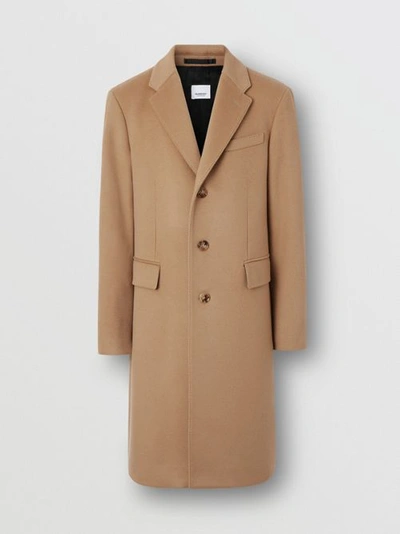 Shop Burberry Wool Cashmere Tailored Coat In Camel