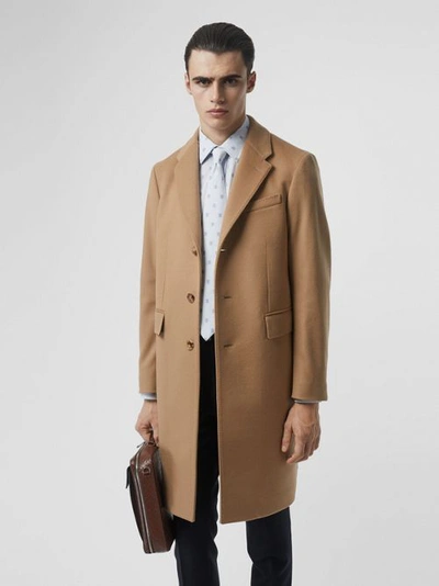 Shop Burberry Wool Cashmere Tailored Coat In Camel