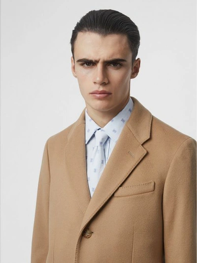 Shop Burberry Wool Cashmere Tailored Coat In Camel