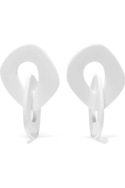 Shop Valet Andrea Resin Earrings In White