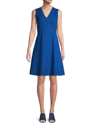 calvin klein eyelet fit and flare dress