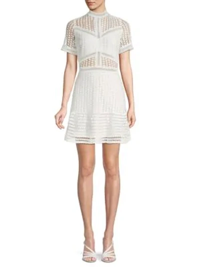 Shop Allison New York Lace Fit-&-flare Dress In White