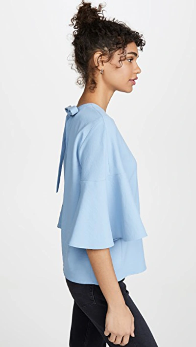 Tibi ruffle sale sleeve top