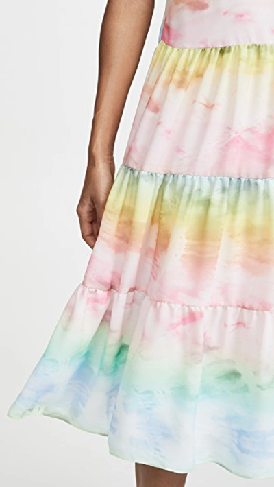 Shop Amanda Uprichard Nicola Dress In Pastel Tie Dye