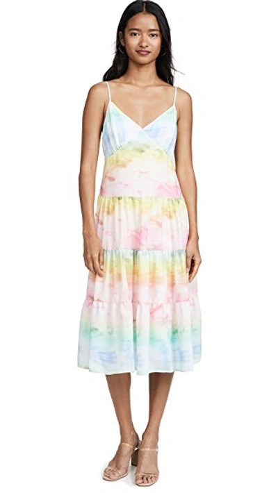 Shop Amanda Uprichard Nicola Dress In Pastel Tie Dye