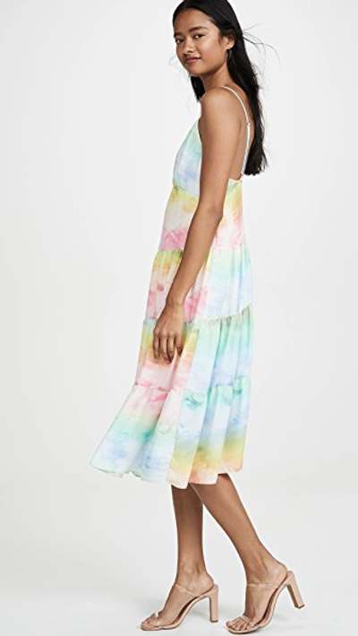 Shop Amanda Uprichard Nicola Dress In Pastel Tie Dye