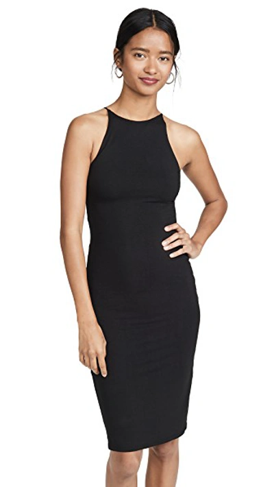 Shop Alice And Olivia Delora Spaghetti Strap Fitted Dress In Black
