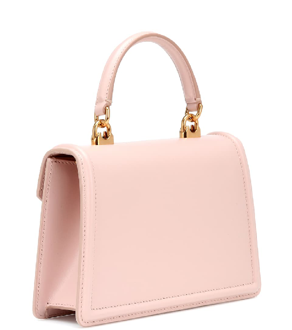 Dolce & Gabbana Devotion Small Leather Shoulder Bag In Pink | ModeSens