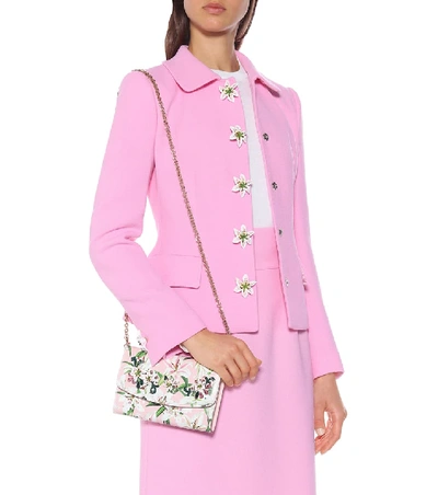 Shop Dolce & Gabbana Wallet Leather Shoulder Bag In Pink