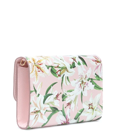 Shop Dolce & Gabbana Wallet Leather Shoulder Bag In Pink