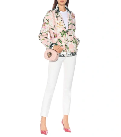 Shop Dolce & Gabbana Devotion Camera Leather Shoulder Bag In Pink