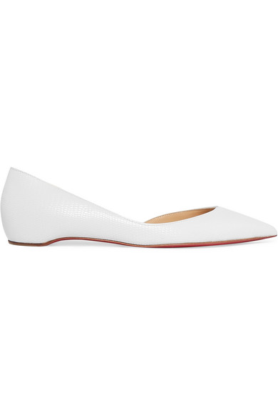 white louboutin flats