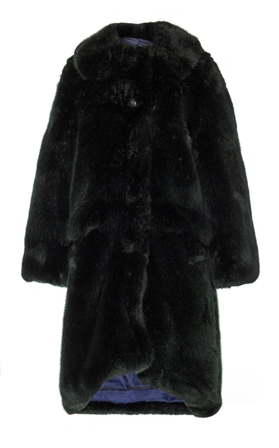 Shop Tory Burch Faux Fur Coat In Green