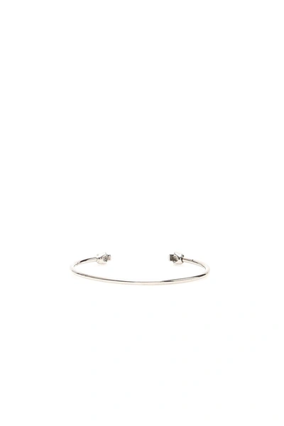 Shop Alexander Mcqueen Double Skull Bracelet In Silver (silver)