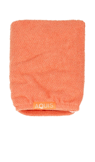 Shop Aquis Lisse Luxe Hair Turban In Tangerine Sunrise