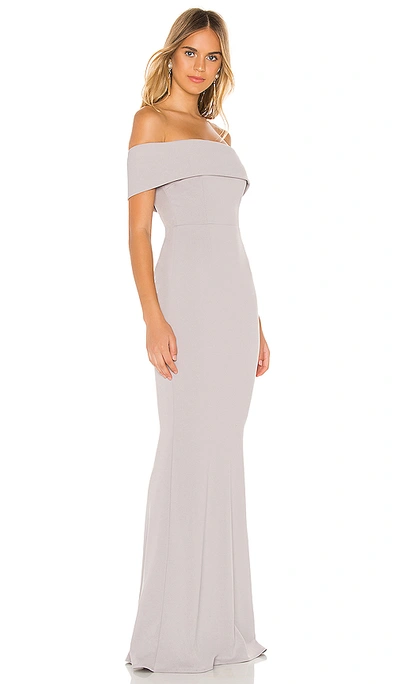 Shop Katie May Titan Gown In Gray. In Dove