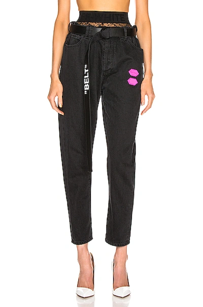 Shop Off-white Exclusive Slim Low Crotch Pants In Black