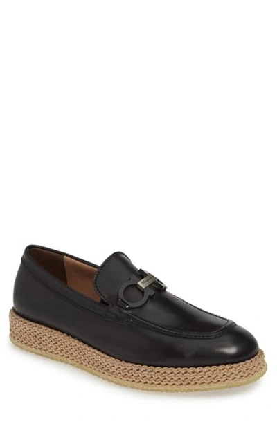 Shop Ferragamo Arinos Bit Loafer In Black