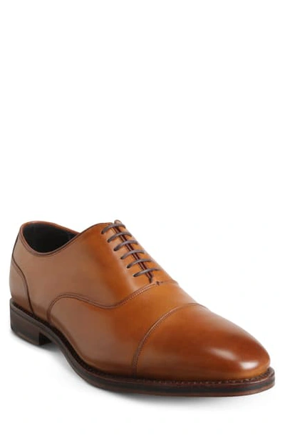 Shop Allen Edmonds Bond Street Cap Toe Oxford In Walnut Print Leather